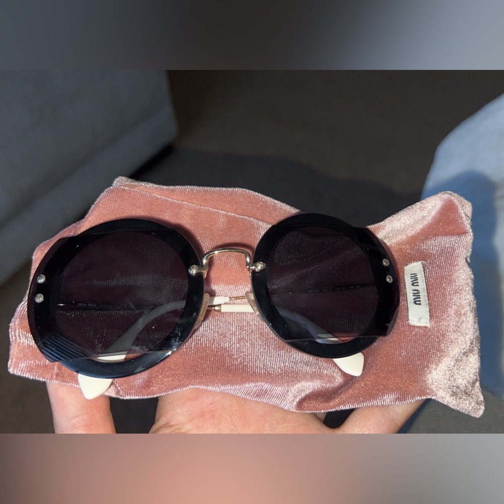 Miu miu Round Tinted Sunglasses